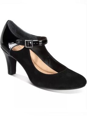 Giani Bernini Black Patent Mary Jane Heels Memory Foam Size 6.5 NWOT
